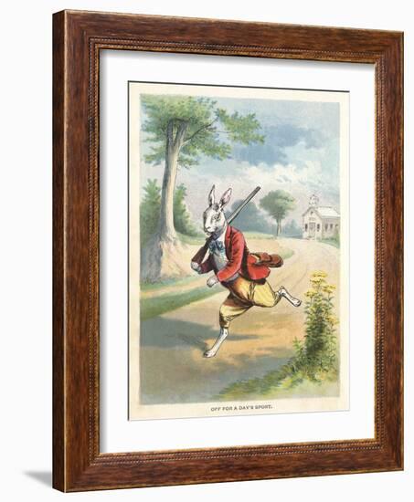 The Silly Hare, Children's Illustration-null-Framed Giclee Print