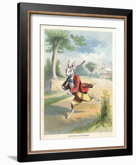 The Silly Hare, Children's Illustration-null-Framed Giclee Print