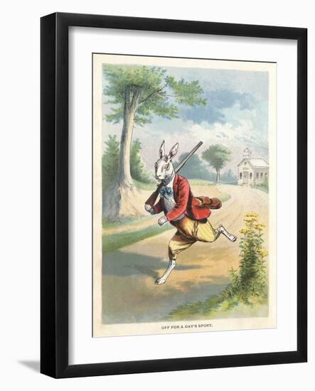 The Silly Hare, Children's Illustration-null-Framed Giclee Print