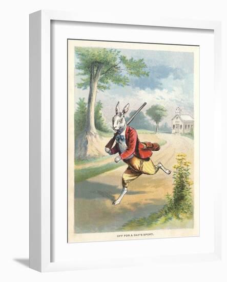 The Silly Hare, Children's Illustration-null-Framed Giclee Print