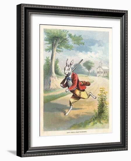 The Silly Hare, Children's Illustration-null-Framed Giclee Print