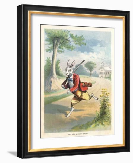 The Silly Hare, Children's Illustration-null-Framed Giclee Print