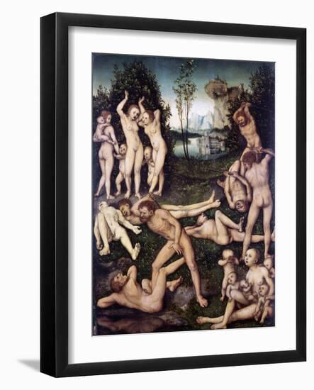 The Silver Age, 1527-Lucas Cranach the Elder-Framed Giclee Print