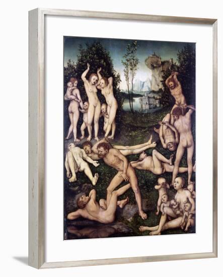 The Silver Age, 1527-Lucas Cranach the Elder-Framed Giclee Print