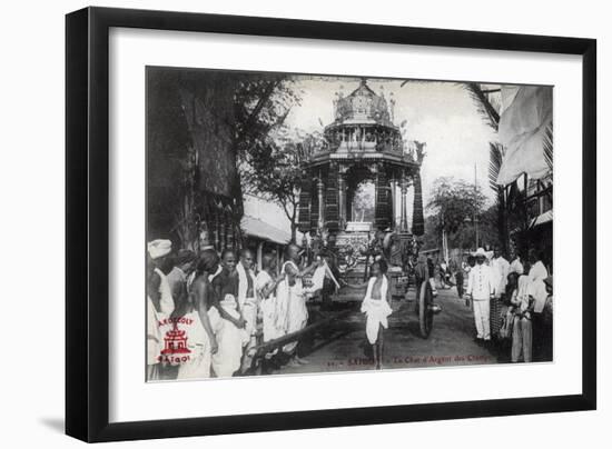 The Silver Chariot of the Chettiars, Saigon, Vietnam, 1912-null-Framed Giclee Print