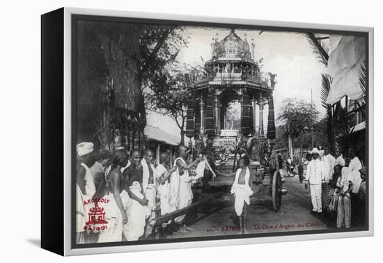 The Silver Chariot of the Chettiars, Saigon, Vietnam, 1912-null-Framed Premier Image Canvas