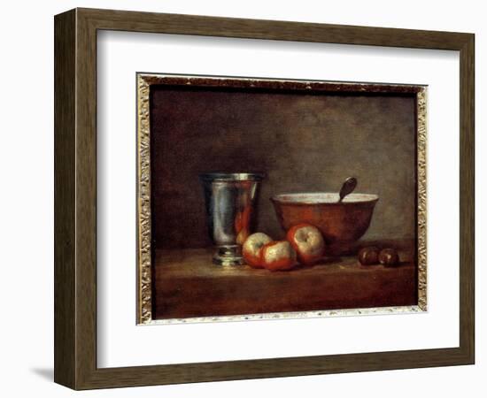 The Silver Cup. Painting by Jean Baptiste Simeon Chardin (1699-1779), 1763. Oil on Canvas. Dim: 0.3-Jean-Baptiste Simeon Chardin-Framed Giclee Print