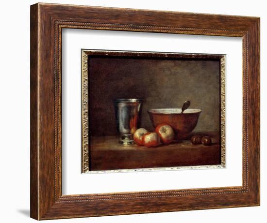 The Silver Cup. Painting by Jean Baptiste Simeon Chardin (1699-1779), 1763. Oil on Canvas. Dim: 0.3-Jean-Baptiste Simeon Chardin-Framed Giclee Print