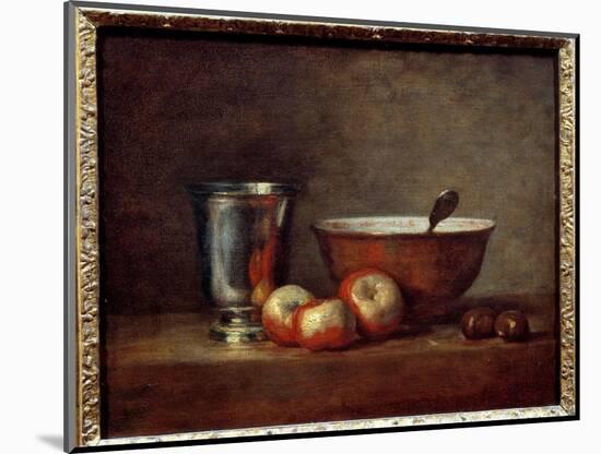 The Silver Cup. Painting by Jean Baptiste Simeon Chardin (1699-1779), 1763. Oil on Canvas. Dim: 0.3-Jean-Baptiste Simeon Chardin-Mounted Giclee Print