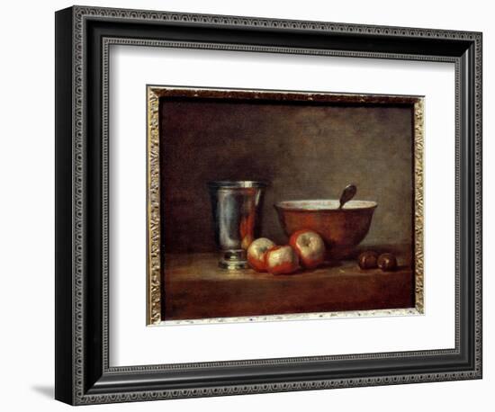 The Silver Cup. Painting by Jean Baptiste Simeon Chardin (1699-1779), 1763. Oil on Canvas. Dim: 0.3-Jean-Baptiste Simeon Chardin-Framed Giclee Print