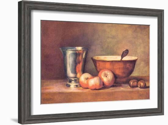 The Silver Cup-Jean-Baptiste Simeon Chardin-Framed Art Print