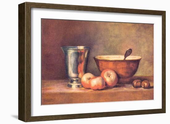 The Silver Cup-Jean-Baptiste Simeon Chardin-Framed Art Print