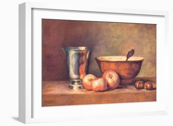 The Silver Cup-Jean-Baptiste Simeon Chardin-Framed Art Print