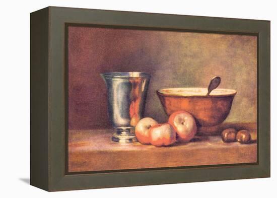 The Silver Cup-Jean-Baptiste Simeon Chardin-Framed Stretched Canvas