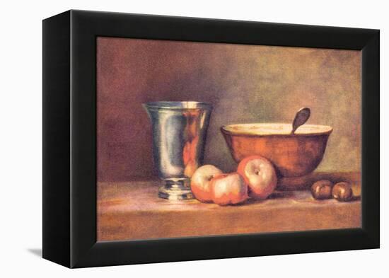 The Silver Cup-Jean-Baptiste Simeon Chardin-Framed Stretched Canvas