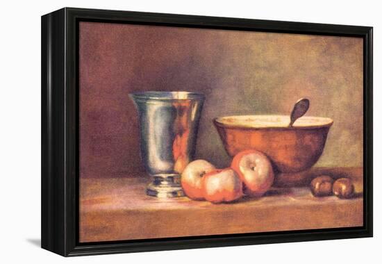 The Silver Cup-Jean-Baptiste Simeon Chardin-Framed Stretched Canvas