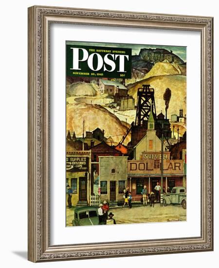 "The Silver Dollar," Saturday Evening Post Cover, November 10, 1945-Mead Schaeffer-Framed Giclee Print