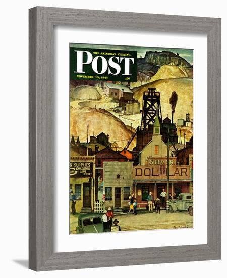 "The Silver Dollar," Saturday Evening Post Cover, November 10, 1945-Mead Schaeffer-Framed Giclee Print