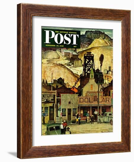 "The Silver Dollar," Saturday Evening Post Cover, November 10, 1945-Mead Schaeffer-Framed Giclee Print