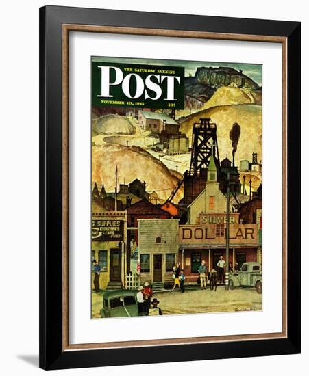 "The Silver Dollar," Saturday Evening Post Cover, November 10, 1945-Mead Schaeffer-Framed Giclee Print