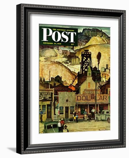 "The Silver Dollar," Saturday Evening Post Cover, November 10, 1945-Mead Schaeffer-Framed Giclee Print