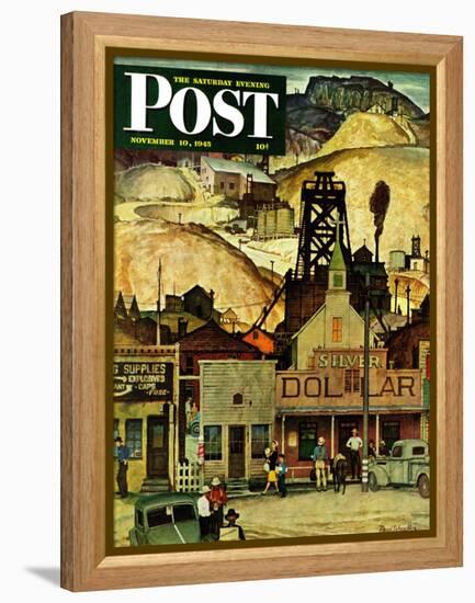 "The Silver Dollar," Saturday Evening Post Cover, November 10, 1945-Mead Schaeffer-Framed Premier Image Canvas