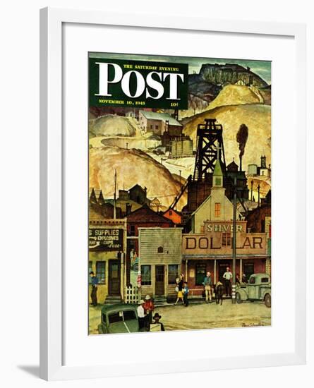 "The Silver Dollar," Saturday Evening Post Cover, November 10, 1945-Mead Schaeffer-Framed Giclee Print