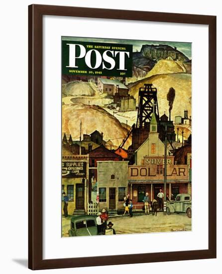 "The Silver Dollar," Saturday Evening Post Cover, November 10, 1945-Mead Schaeffer-Framed Giclee Print