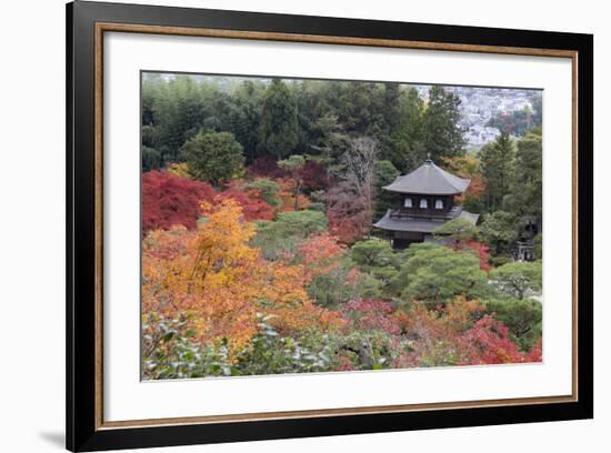 The Silver Pavilion and Gardens in Autumn-Stuart Black-Framed Photographic Print