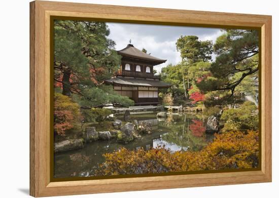 The Silver Pavilion, Buddhist Temple of Ginkaku-Ji, Northern Higashiyama, Kyoto, Japan-Stuart Black-Framed Premier Image Canvas