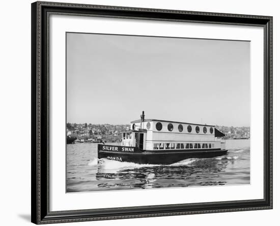 The Silver Swan on Lake Union-Ray Krantz-Framed Photographic Print