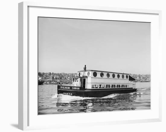 The Silver Swan on Lake Union-Ray Krantz-Framed Photographic Print