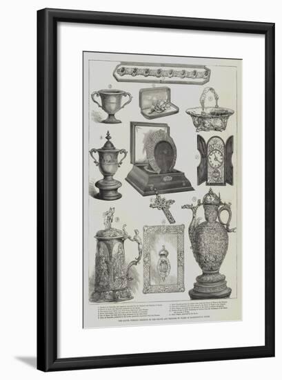 The Silver Wedding Presents to the Prince and Princess of Wales at Marlborough House-null-Framed Giclee Print