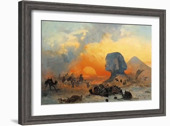 The Simoun Wind in the Desert, 1844-Ippolito Caffi-Framed Giclee Print