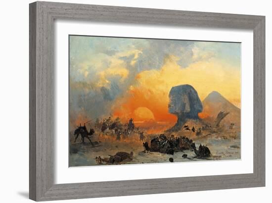 The Simoun Wind in the Desert, 1844-Ippolito Caffi-Framed Giclee Print