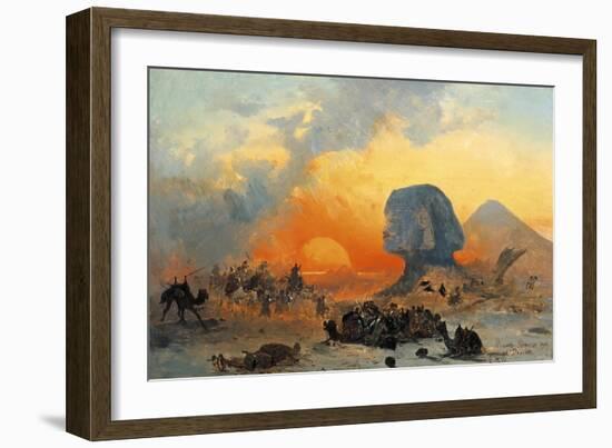 The Simoun Wind in the Desert, 1844-Ippolito Caffi-Framed Giclee Print