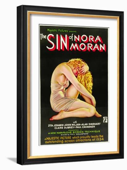 THE SIN OF NORA MORAN, poster art, 1933-null-Framed Art Print