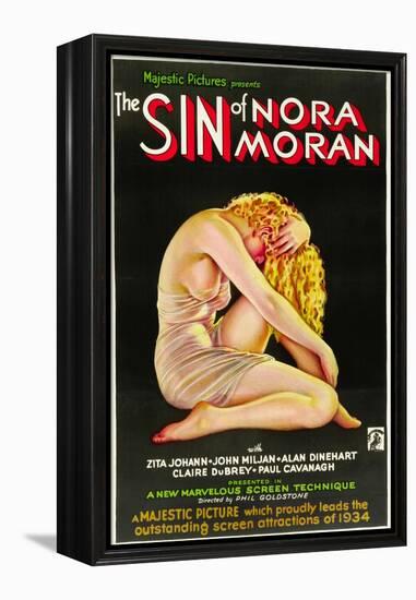 THE SIN OF NORA MORAN, poster art, 1933-null-Framed Stretched Canvas