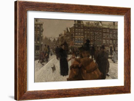 The Singel Bridge at the Paleisstraat in Amsterdam, 1896-8-Georg-Hendrik Breitner-Framed Giclee Print