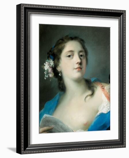 The Singer Faustina Bordoni (1697-178) with a Musical Score, C. 1725-Rosalba Giovanna Carriera-Framed Giclee Print