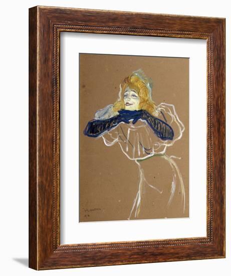 The Singer Yvette Guilbert, 1894-Henri de Toulouse-Lautrec-Framed Giclee Print