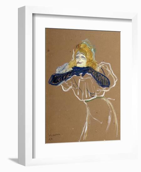 The Singer Yvette Guilbert, 1894-Henri de Toulouse-Lautrec-Framed Giclee Print