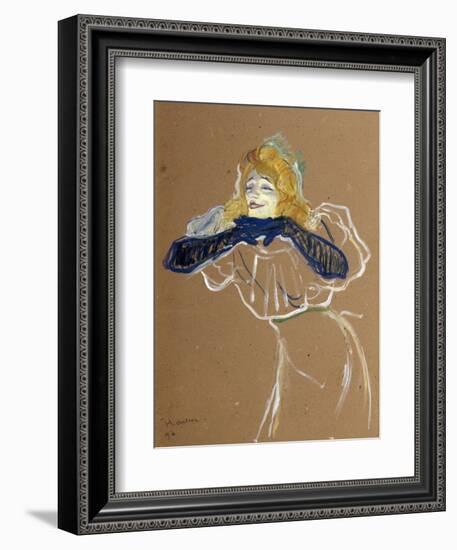 The Singer Yvette Guilbert, 1894-Henri de Toulouse-Lautrec-Framed Giclee Print