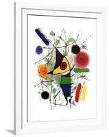 The Singer-Joan Miro-Framed Art Print