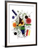 The Singer-Joan Miro-Framed Art Print