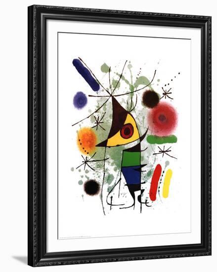 The Singer-Joan Miro-Framed Art Print