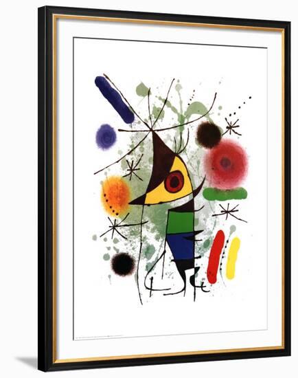 The Singer-Joan Miro-Framed Art Print