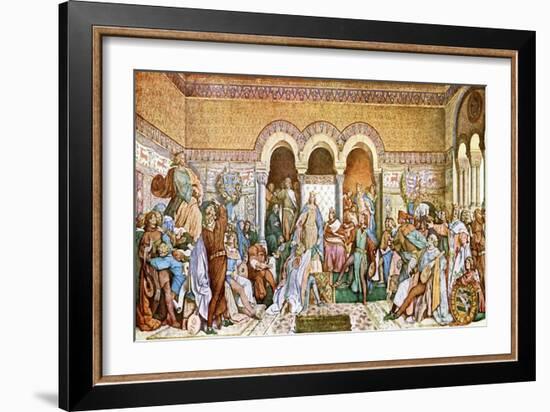 The Singers' Contest at the Wartburg Castle-Moritz Ludwig von Schwind-Framed Giclee Print