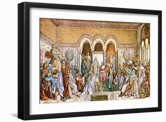 The Singers' Contest at the Wartburg Castle-Moritz Ludwig von Schwind-Framed Giclee Print