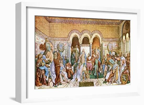 The Singers' Contest at the Wartburg Castle-Moritz Ludwig von Schwind-Framed Giclee Print